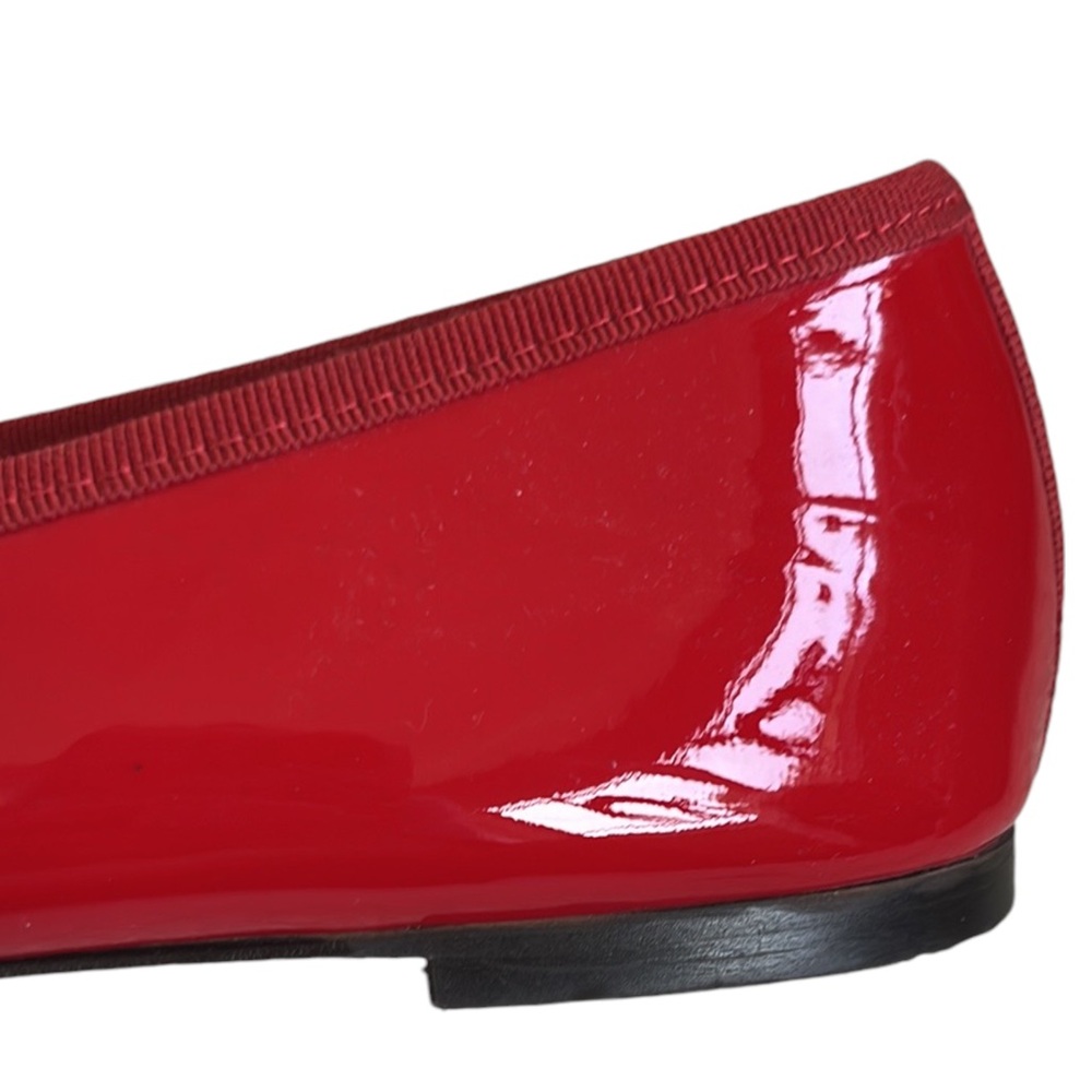 EUC J. Crew Leather Ballet Flats Red Size 6 - Picture 5 of 9